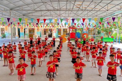 Các con trường mầm non Nhân Nghĩa hưởng ứng cuộc vận động “Toàn dân rèn luyện thân thể theo gương Bác Hồ vĩ đại”