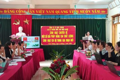 Ảnh sinh hoạt chuyên đề một số giải pháp nâng cao chất lượng sinh hoạt chi bộ trong giai đoạn mới