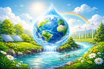 Trường MN Nhân Nghĩa tuyên truyền hưởng ứng ngày nước thế giới và Ngày Khí tượng thế giới năm 2026.